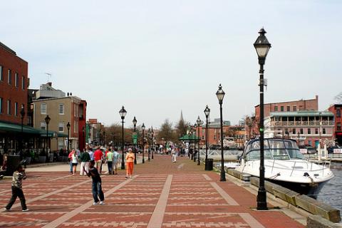 A well-known area in Fells Point-the waterfront. Credit: Izik/Flickr