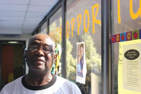 Arthur Hartsfield at the Youth Opportunity community center in west Baltimore.