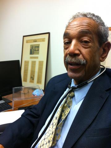 Dr. Keiffer Mitchell, Sr., at his office in North Baltimore.