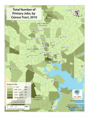 Where the jobs are in Baltimore City. Click to see a full PDF version.