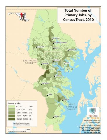 Where the jobs are in the Baltimore region. Click to see a full PDF version.