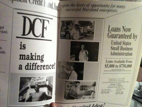 An advertisement for the Development Credit Fund, Inc. In this segment, Neil Muldrow tells us the story of the woman in the second picture down on the right.